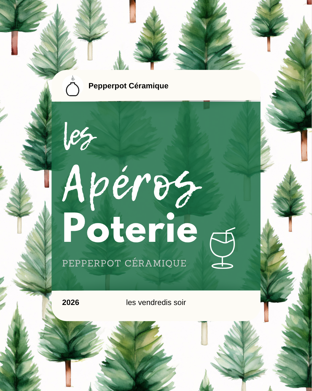 LES APEROS POTERIE ! Vendredi 6 NOV DE 18H à 20H