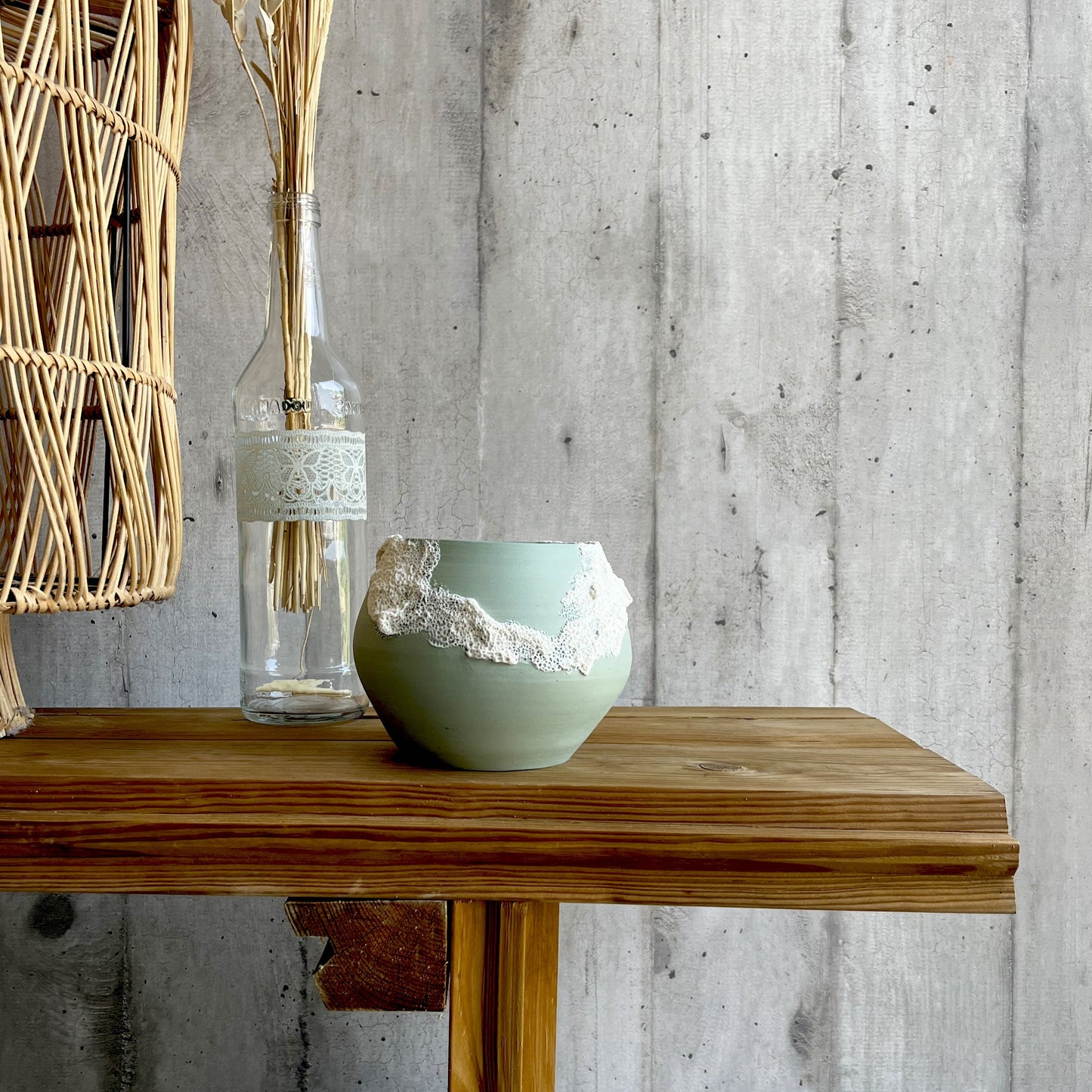 Cache-pot Corail vert
