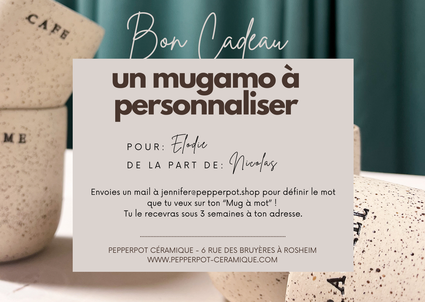 Mug à mot à personnaliser / PRECOMMANDE